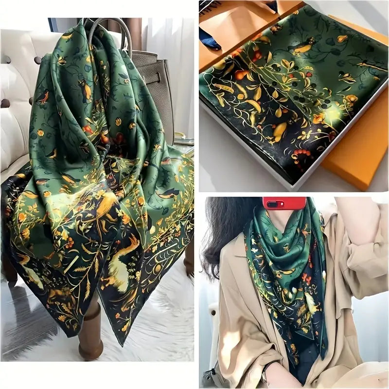 Vibrant Birdsong Lightweight Long Scarf