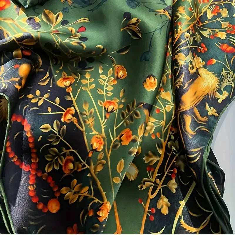 Vibrant Birdsong Lightweight Long Scarf